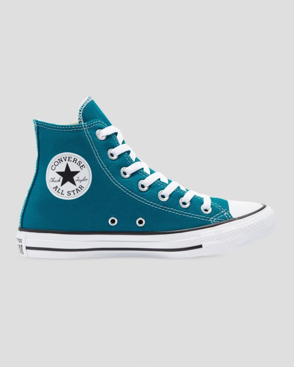 Converse Chuck Taylor All Star Seasonal Blå Sko Danmark - Converse Høje Sneakers Dame - 98067CMHV